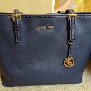 Navy Blue Michael Kors Handbag